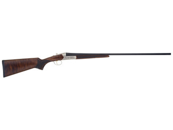TriStar 38128 Bristol SxS Full Size 28 Gauge Break Open 2.75" 2rd 28" Blued Side By Side Barrel, Nickel Engraved w/24K Gold Inlay Steel Receiver, Fixed Oiled Turkish Walnut Stock, Right Hand