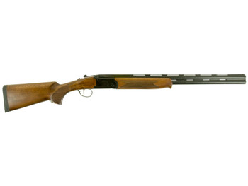 Stevens 22154 555 Compact 20 Gauge Break Open 3" 2rd 24" Black Satin Over/Under Vent Rib Barrel, Satin Black Aluminum Receiver, Fixed Satin Turkish Walnut Stock, Ambidextrous