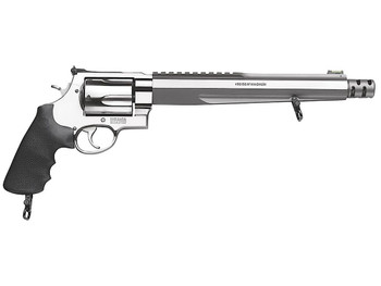Smith & Wesson 170262 Performance Center Model 460 XVR 460 S&W Mag 5rd 10.50" with Rail Barrel Overall Stainless Stainless Steel with Black Polymer Grip Includes Muzzle Brake