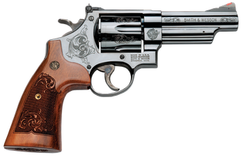 Smith & Wesson 150783 Model 29  44 Rem Mag or 44 S&W Spl Machine Engraved Blued Carbon Steel 4" Barrel, 6rd Cylinder & N-Frame, Wood Engraved Grip                                                      