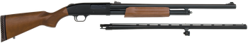 Mossberg 54264 500 Combo 12 Gauge 5+1 3" 24" Slugster/28" Vent Rib Steel Barrels, Dual Extractors,  Blued Steel Receiver w/Integral Scope Mount, Fixed Wood Stock, Fully Rifled Bore Choke              