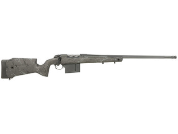 Bergara Rifles B14LM7513 B-14 Crest 7mm PRC 5+1 22" Fluted/Threaded, Sniper Gray Cerakote Barrel/Rec, Monte Carlo Carbon Fiber Stock with Black & Gray Splatter, Omni Muzzle Brake