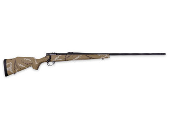 Weatherby VHH223RR6B Vanguard Outfitter 223 Rem 5+1 24" Threaded/Spiral Fluted, Graphite Black Barrel/Rec, Tan with Brown & White Sponge Synthetic Stock, Accubrake Muzzle Brake, Adj. Trigger