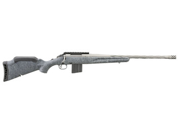 Ruger 46906 American II Full Size 350 Legend 5+1 20" Cobalt Cerakote Spiral Fluted Threaded Barrel & Alloy Steel Receiver w/Picatinny Rail, Gray Splatter Adj LOP Synthetic Stock