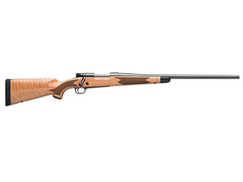 Winchester Repeating Arms 535218294 Model 70 Super Grade 6.5 PRC Caliber with 3+1 Capacity, 24" Barrel, Polished Blued Metal Finish, Gloss AAA Maple Stock & No Sights Right Hand (Full Size)