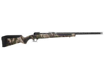 Savage Arms 58018 110 UltraLite 6.5 Creedmoor 4+1 22" Threaded Carbon Fiber Wrapped Barrel, Black Melonite Rec, Woodland Camo AccuStock with AccuFit