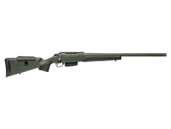 Tikka JRTXRSV319 T3x Super Varmint 6.5 PRC 5+1 23.70" Barrel, Tungsten Cerakote Metal Finish, Black Webbed Green Roughtech Stock