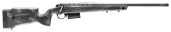 Bergara Rifles B14LM7513CF B-14 Crest 7mm PRC 5+1 22" Sniper Gray Cerakote #5 Contour Threaded Barrel, Sniper Gray Cerakote Steel Receiver, Black & Gray Sponge Fixed Carbon Fiber Stock                
