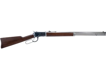 Heritage Mfg H9204424F9 92 Ranch Hand 44 Mag 12rd 24" Stainless Polished Octagon Barrel, Polished Stainless Steel Receiver, Fixed Hardwood Stock