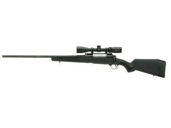 Savage Arms 58131 110 Apex Hunter XP 400 Legend 4+1 18" Carbon Steel, Black, Synthetic AccuFit Stock, Vortex Crossfire II 3-9x40mm Scope Left Hand