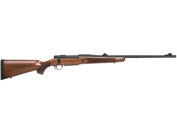 Mossberg 28121 Patriot Full Size 300 Win Mag 3+1 24" Matte Blued Fluted Threaded Barrel, Drilled & Tapped Matte Blued Stainless Steel Receiver, Walnut Fixed Stock, Right Hand