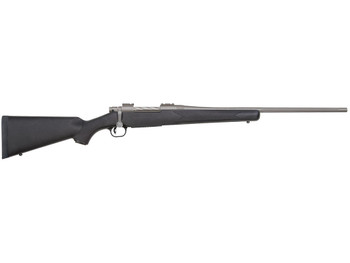 Mossberg 28010 Patriot Synthetic Full Size 30-06 Springfield 5+1 22" Stainless Cerakote Fluted Barrel, Stainless Cerakote Receiver Drilled & Tapped, Black Fixed Synthetic Stock, Right Hand