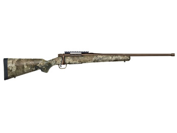 Mossberg 28074 Patriot Predator 22-250 Rem Caliber with 5+1 Capacity, 22" Threaded/Fluted Barrel, Patriot Brown Cerakote Metal Finish & TrueTimber Strata Synthetic Stock Right Hand (Full Size)