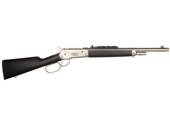 Taylors & Company 220090 1886 Ridge Runner Take Down 45-70 Gov Caliber with 4+1 Capacity, 18.50" Barrel, Matte Chrome Metal Finish & SoftTouch Black Synthetic Stock Right Hand (Full Size)