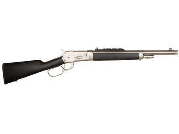 Taylors & Company 220090 1886 Ridge Runner Take Down 45-70 Gov Caliber with 4+1 Capacity, 18.50" Barrel, Matte Chrome Metal Finish & SoftTouch Black Synthetic Stock Right Hand (Full Size)