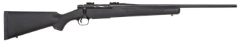 Mossberg 27843 Patriot  Full Size 22-250 Rem 5+1 22" Matte Blued Fluted Barrel, Drilled & Tapped Matte Blued Stainless Steel Receiver, Black Fixed Synthetic Stock, Right Hand                          