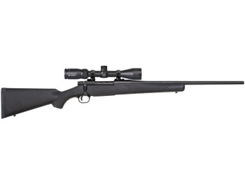Mossberg 28053 Patriot 7mm-08 Rem Caliber with 5+1 Capacity, 22" Fluted Barrel, Matte Blued Metal Finish & Black Synthetic Stock Right Hand (Full Size) Includes Vortex Crossfire II 3-9x40mm Scope