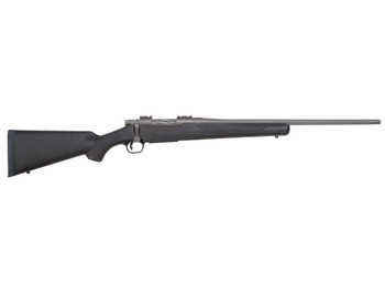 Mossberg 28068 Patriot Full Size 22-250 Rem 5+1 22" Stainless Cerakote Fluted Barrel, Drilled & Tapped Stainless Cerakote Receiver, Black Fixed Synthetic Stock, Right Hand