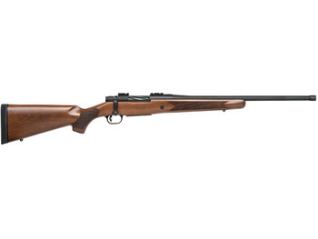 Mossberg 28043 Patriot Full Size 450 Bushmaster 4+1 20" Matte Blued Fluted Threaded Barrel, Drilled & Tapped Matte Blued Stainless Steel Receiver, Walnut Fixed Stock, Right Hand