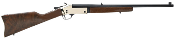 Henry H015B4570 Single Shot  45-70 Gov Caliber with 1rd Capacity, 22" Blued Barrel, Polished Brass Metal Finish & American Walnut Stock, Right Hand (Full Size)                                         