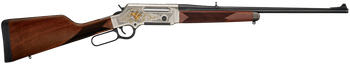 Henry H014WL243 Long Ranger Wildlife Full Size 243 Win 4+1 20" Blued Steel Barrel, Engraved Nickel-Plated w/24K Gold Inlay Steel Receiver, American Walnut Stock Right Hand                             