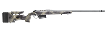Bergara Rifles B145371 B-14 Wilderness HMR 308 Win 5+1 20" Threaded, Sniper Gray Cerakote Barrel/Rec, Adj. SoftTouch Woodland Camo Stock with Mini-Chassis, Omni Muzzle Brake                           