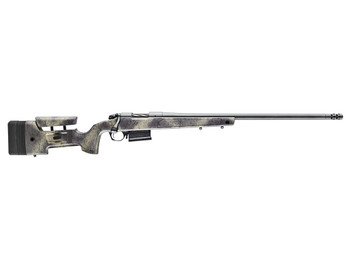 Bergara Rifles B145371 B-14 Wilderness HMR 308 Win 5+1 20" Threaded, Sniper Gray Cerakote Barrel/Rec, Adj. SoftTouch Woodland Camo Stock with Mini-Chassis, Omni Muzzle Brake