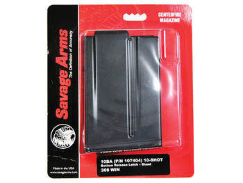 Savage Arms 55183 10BA Blued Detachable 10rd for 6.5 Creedmoor, 308 Win Savage 10BA/10BA Stealth/10GRS
