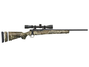 Mossberg 28050 Patriot Super Bantam 6.5 Creedmoor Caliber with 5+1 Capacity, 20" Fluted Barrel, Blued Metal Finish & TrueTimber Strata Synthetic Stock Stock Right Hand (Youth) Includes 3-9x40mm Scope