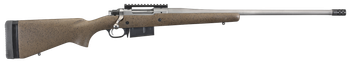 Ruger 47197 Hawkeye Long-Range Hunter Full Size 6.5 PRC 3+1 22"  Matte Stainless Steel Threaded Barrel, Picatinny Rail Stainless Steel Receiver, Black Speckled Brown Adj LOP Laminate Stock            