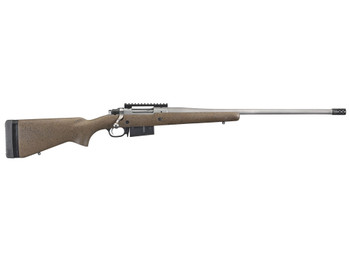 Ruger 47197 Hawkeye Long-Range Hunter Full Size 6.5 PRC 3+1 22" Matte Stainless Steel Threaded Barrel, Picatinny Rail Stainless Steel Receiver, Black Speckled Brown Adj LOP Laminate Stock