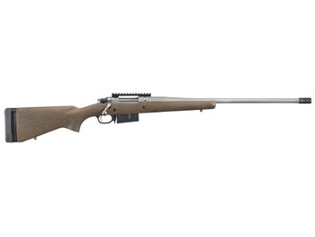 Ruger 47197 Hawkeye Long-Range Hunter Full Size 6.5 PRC 3+1 22" Matte Stainless Steel Threaded Barrel, Picatinny Rail Stainless Steel Receiver, Black Speckled Brown Adj LOP Laminate Stock