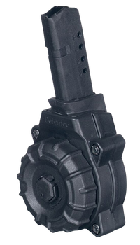 ProMag DRMA34 Standard  30rd Drum 9mm Luger Compatible w/ Glock 43 Black DuPont Zytel Polymer                                                                                                           