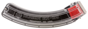 Ruger 90591 BX-25  25rd Magazine Fits Ruger 10/22/SR/77/Charger 22LR BX-25 Clear                                                                                                                        