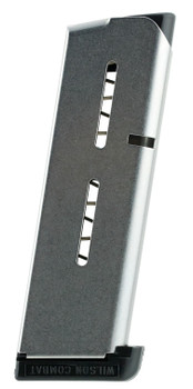 Wilson Combat 47OX 1911  7rd Detachable w/ Standard Floor Plate 45 ACP Stainless Steel                                                                                                                  