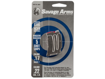 Savage Arms 90007 MKII 5rd 22 LR/17 Mach 2 Stainless Steel