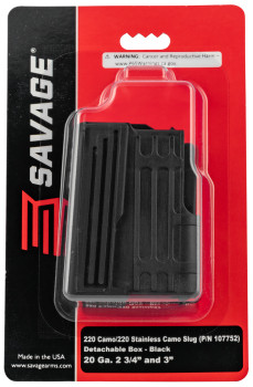 Savage Arms 55159 220  2rd 20 Gauge Black Polymer                                                                                                                                                       
