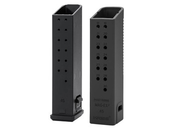 Kriss USA KVAMX2K90BL00 Mag-Ex2 Extension Kit Extended 9mm Luger 40rd Compatible w/Glock 17 Gen3-5 17rd Magazines Black Polymer