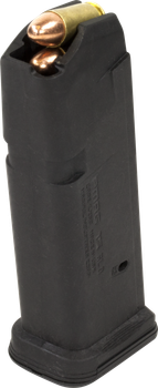 Magpul MAG550BLK PMAG GL9 15rd 9mm Luger Compatible w/Glock 19 Black Polymer                                                                                                                            