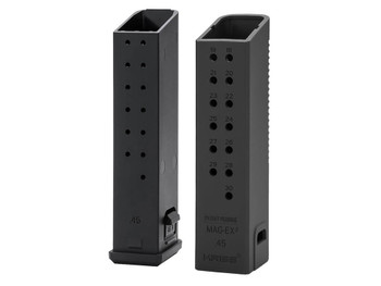 Kriss USA KVAMX2K45BL00 Mag-Ex2 Extension Kit Extended 45 ACP 30 Compatible w/ Glock 21 Gen3-5 13rd Magazines Black Polymer