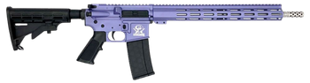 Great Lakes Firearms GL15223SSORC AR-15  223 Wylde 30+1 16" Black Nitride Threaded Barrel, Wild Orchid Cerakote Aluminum Receiver w/Picatinny Rail, M-LOK Handguard, Black Polymer Stock, Mil-Spec Grip 