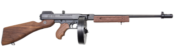 Thompson T1DH 1927A-1 Deluxe 45 ACP Caliber with 18" Barrel, 10+1 Capacity (Drum), Color Case Hardened Metal Finish, American Walnut Wood Stock Grip Right Hand                                         