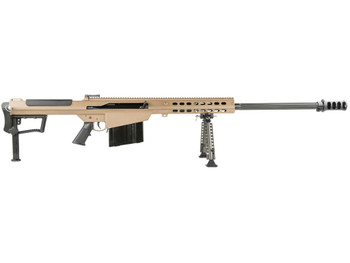 Barrett 18065 M107A1 50 BMG 29" 10+1 Flat Dark Earth Cerakote Flat Dark Earth Fixed with Sorbothane Recoil Pad Stock Black Polymer Grip