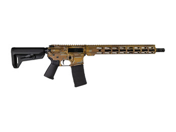 Shark Coast Tactical SCC101952AFDE Anime-15 5.56 NATO 30+1 16" Black Nitride Threaded Barrel, Flat Dark Earth Cerakote Aluminum Receiver w/Picatinny Rail, M-LOK Handguard, Magpul Collapsible Black Po