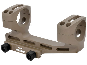 Warne LRSKEL30DE Skeletonized Scope Mount/Ring Combo Extended Dark Earth Aluminum 30mm Tube MSR 20 MOA