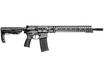 Patriot Ordnance Factory 01645 Minuteman Direct Impingement 5.56x45mm 30+1 16.50" Nitride Treated Threaded Barrel, Tungsten Cerakote Receiver, Synthetic 6 Position MFT Minimalist Stock