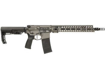 Patriot Ordnance Factory 02046 Minuteman 5.56x45mm 30+1 13.75" Black Steel Threaded Barrel, Tungsten Cerakote Receiver, 13" Renegade Rail Handguard