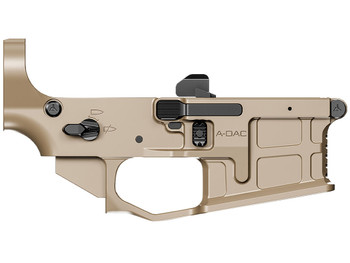Radian Weapons R0390 A-DAC 15 Lower Receiver FDE, Fully Ambi Controls, Talon 45/90 Safety, Ext. Bolt Catch, Left-Side Mag Release, Right-Side Bolt Release, Enhanced Takedown Pins