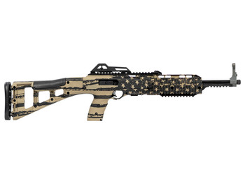 Hi-Point 995TSFLGFDE 995TS Carbine 9mm Luger 16.50" 10+1, FDE American Flag, Skeletonized Stock, Adjustable Sights