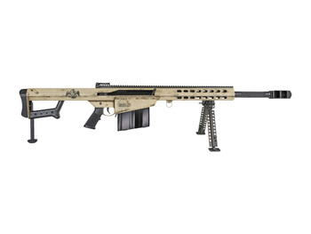 Barrett 20152 M82A1 America 250 50 BMG 10+1 Black Fluted Barrel, Steel Receiver w/Picatinny Rail, QD BiPod Forend. M-LOK Handguard, Black Polymer Grip